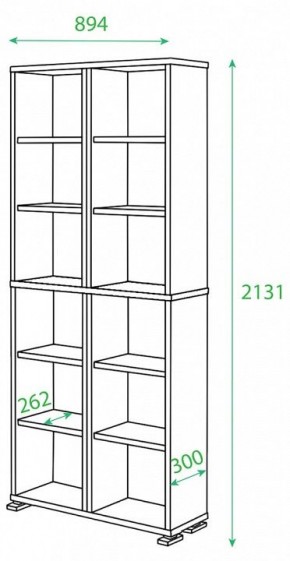 Стеллаж Домино нельсон ПУ-30-1 в Серове - serov.mebel24.online | фото 2