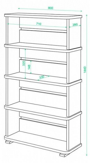 Стеллаж Домино СБ-25/4 в Серове - serov.mebel24.online | фото 3