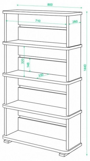 Стеллаж Домино СБ-25/4 в Серове - serov.mebel24.online | фото 2