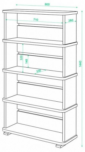 Стеллаж Домино СБ-25/4 в Серове - serov.mebel24.online | фото 3