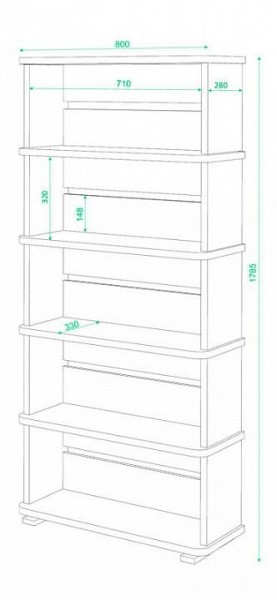 Стеллаж Домино СБ-25/5 в Серове - serov.mebel24.online | фото 3