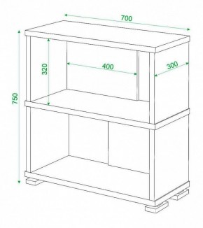 Стеллаж книжный Домино нельсон СБ-10_2 в Серове - serov.mebel24.online | фото 4