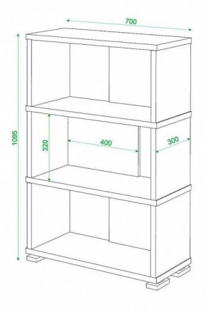 Стеллаж книжный Домино нельсон СБ-10_3 в Серове - serov.mebel24.online | фото 3