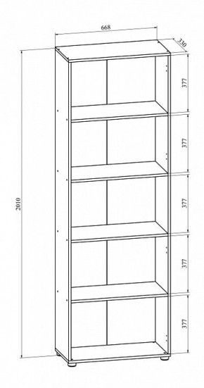 Стеллаж комбинированный Офис ОФ-301К (открытый) в Серове - serov.mebel24.online | фото 2