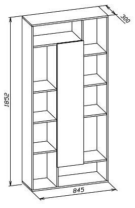 Стеллаж комбинированный СТ-7 в Серове - serov.mebel24.online | фото 3