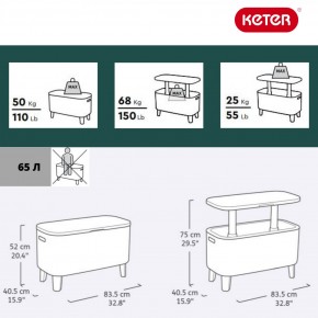 Стол Беви Бар (Bevy Bar Large Cool Bar), коричневый в Серове - serov.mebel24.online | фото 2
