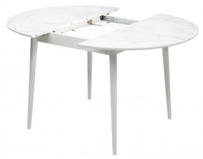 Стол BOLERO 105 см Жемчужный Перито (Белый Мрамор), HPL / Белый М-City в Серове - serov.mebel24.online | фото 8