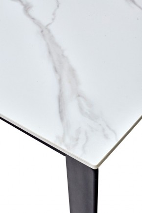 Стол CORNER 120 MATT WHITE MARBLE SOLID CERAMIC / BLACK, ®DISAUR в Серове - serov.mebel24.online | фото 3