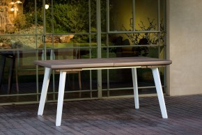 Стол Гармония раздвижной (Harmony Extendable) белый-капучино в Серове - serov.mebel24.online | фото 1