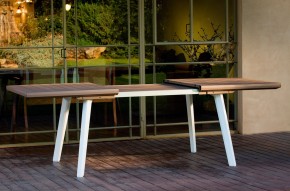 Стол Гармония раздвижной (Harmony Extendable) белый-капучино в Серове - serov.mebel24.online | фото 3