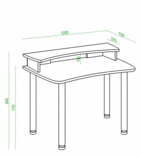 Стол компьютерный Домино Лайт СКЛ-Софт120МО+НКИЛ120 в Серове - serov.mebel24.online | фото 2