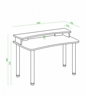 Стол компьютерный Домино Лайт СКЛ-Софт140МО+НКИЛ140 в Серове - serov.mebel24.online | фото 3