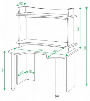 Стол компьютерный Домино lite СКЛ-Игр120 в Серове - serov.mebel24.online | фото 2