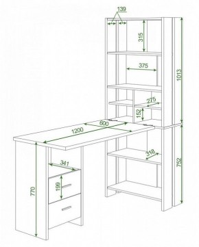 Стол компьютерный Домино Lite СТЛ-ОВ+С120Прям+ТЯЛ в Серове - serov.mebel24.online | фото 2