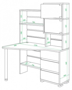 Стол компьютерный Домино нельсон СР-322 в Серове - serov.mebel24.online | фото 2