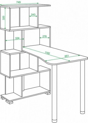 Стол компьютерный Домино СЛ-5-4СТ-2 в Серове - serov.mebel24.online | фото 2