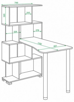 Стол компьютерный Домино СЛ-5-4СТ-2 в Серове - serov.mebel24.online | фото 2