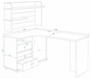 Стол компьютерный Домино СР-145 в Серове - serov.mebel24.online | фото 2