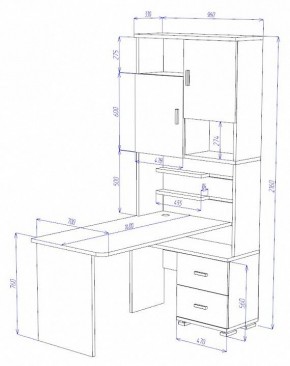 Стол компьютерный Домино СР-720/140 в Серове - serov.mebel24.online | фото 2