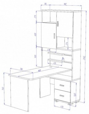 Стол компьютерный Домино СР-720/160 в Серове - serov.mebel24.online | фото 2