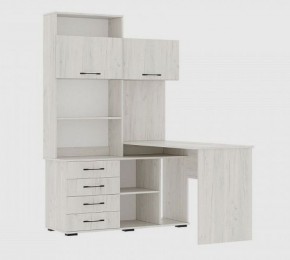 Стол компьютерный "ПКС-11" ПРАВЫЙ (дуб крафт белый) в Серове - serov.mebel24.online | фото