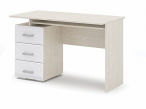 Стол компьютерный Симба Дуб белфорт-Белый глянец в Серове - serov.mebel24.online | фото 1