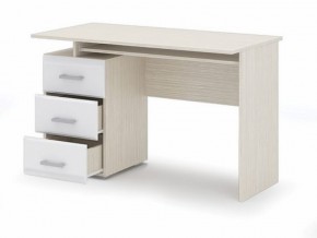 Стол компьютерный Симба Дуб белфорт-Белый глянец в Серове - serov.mebel24.online | фото 2