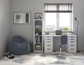 Стол письменный Ингар белый, 140x75, с двумя тумбами в Серове - serov.mebel24.online | фото 2