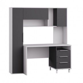 Стол рабочий 12.95 N Комфорт (Белый премиум, Серый Шифер) в Серове - serov.mebel24.online | фото