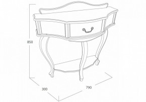 Стол туалетный Джульетта в Серове - serov.mebel24.online | фото 2