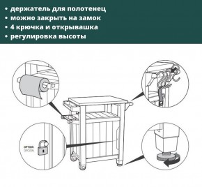 Столик для барбекю 105л (Unity 105L) коричневый в Серове - serov.mebel24.online | фото 5