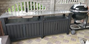 Столик для барбекю 415 Л (Unity Chef 415 L) графит в Серове - serov.mebel24.online | фото 1