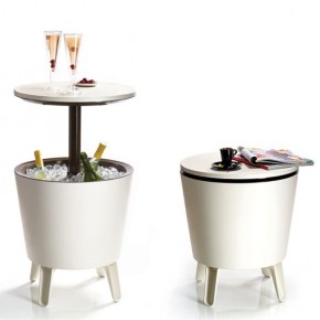 Столик-холодильник COOL BAR крем-шоколад в Серове - serov.mebel24.online | фото 1
