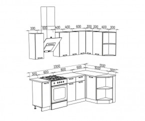 ТЕХНО Кухонный гарнитур угловой 1,7х1,3 м Компоновка №6 в Серове - serov.mebel24.online | фото 8