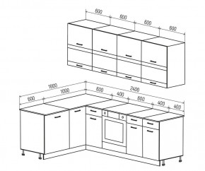 ТЕХНО Кухонный гарнитур угловой 2,4х1,6 м Компоновка №4 в Серове - serov.mebel24.online | фото 4