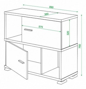 Тумба комбинированная Домино СБ-30/2 в Серове - serov.mebel24.online | фото 3