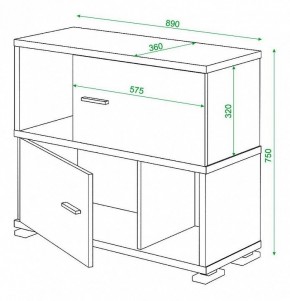 Тумба комбинированная Домино СБ-30/2 в Серове - serov.mebel24.online | фото 3