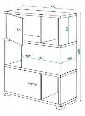 Тумба комбинированная Домино СБ-30/3 в Серове - serov.mebel24.online | фото 3