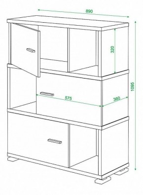Тумба комбинированная Домино СБ-30/3 в Серове - serov.mebel24.online | фото 3