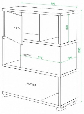 Тумба комбинированная Домино СБ-30/3 в Серове - serov.mebel24.online | фото 3