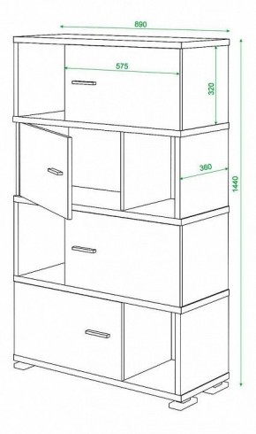 Тумба комбинированная Домино СБ-30/4 в Серове - serov.mebel24.online | фото 3