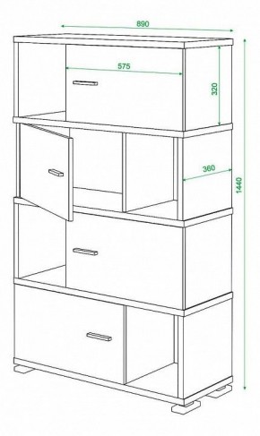 Тумба комбинированная Домино СБ-30/4 в Серове - serov.mebel24.online | фото 2