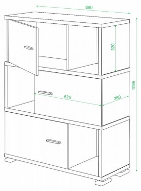 Тумба комбинированная СБ-30/3 в Серове - serov.mebel24.online | фото 2