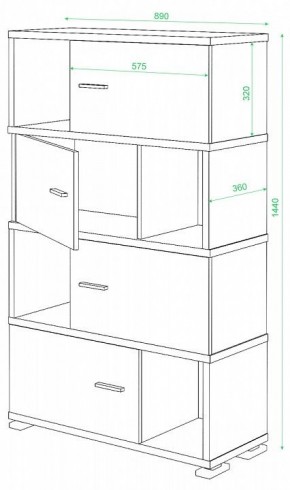 Тумба комбинированная СБ-30/4 в Серове - serov.mebel24.online | фото 2
