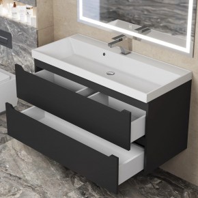 Тумба под раковину Uperwood Tanos 100 см, подвесная, черная матовая в Серове - serov.mebel24.online | фото 10