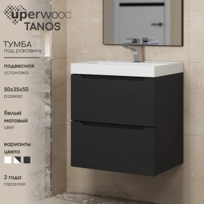 Тумба под раковину Uperwood Tanos 50 см, подвесная, черная матовая в Серове - serov.mebel24.online | фото 4