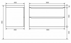 Тумба под раковину Uperwood Tanos 90 см, подвесная, черная матовая в Серове - serov.mebel24.online | фото 6