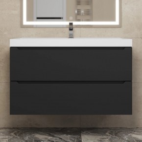 Тумба под раковину Uperwood Tanos 90 см, подвесная, черная матовая в Серове - serov.mebel24.online | фото 9