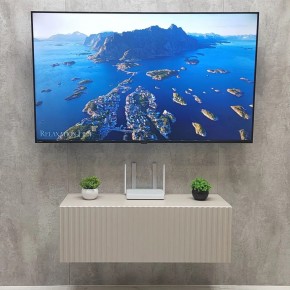 Тумба подвесная под ТВ LINES MTV3-MA 900 Бежевый (Леда-М 10.1.5) в Серове - serov.mebel24.online | фото 3