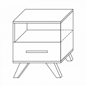 Тумба прикроватная Вега Скандинавия в Серове - serov.mebel24.online | фото 1